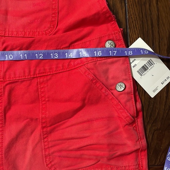 PRPS Mini Overall Red Dress Size L - Picture 8 of 10